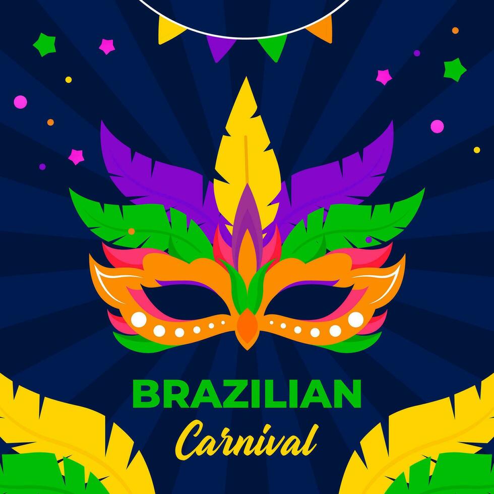 contento Brasil carnaval día. el día de Brasil carnaval ilustración vector antecedentes. vector eps 10