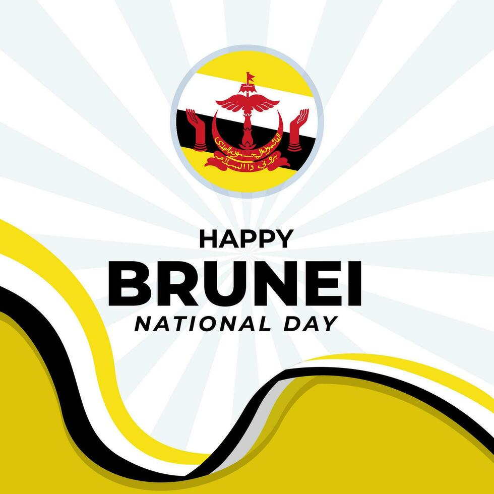 Happy Brunei National Day. The Day of Brunei illustration vector background. Vector eps 10