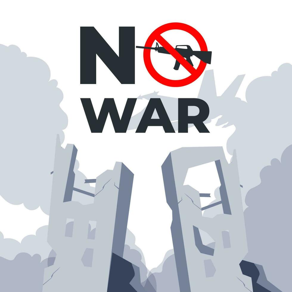 Vector illustration Stop the War. No war concept illustration background. Vector eps 10