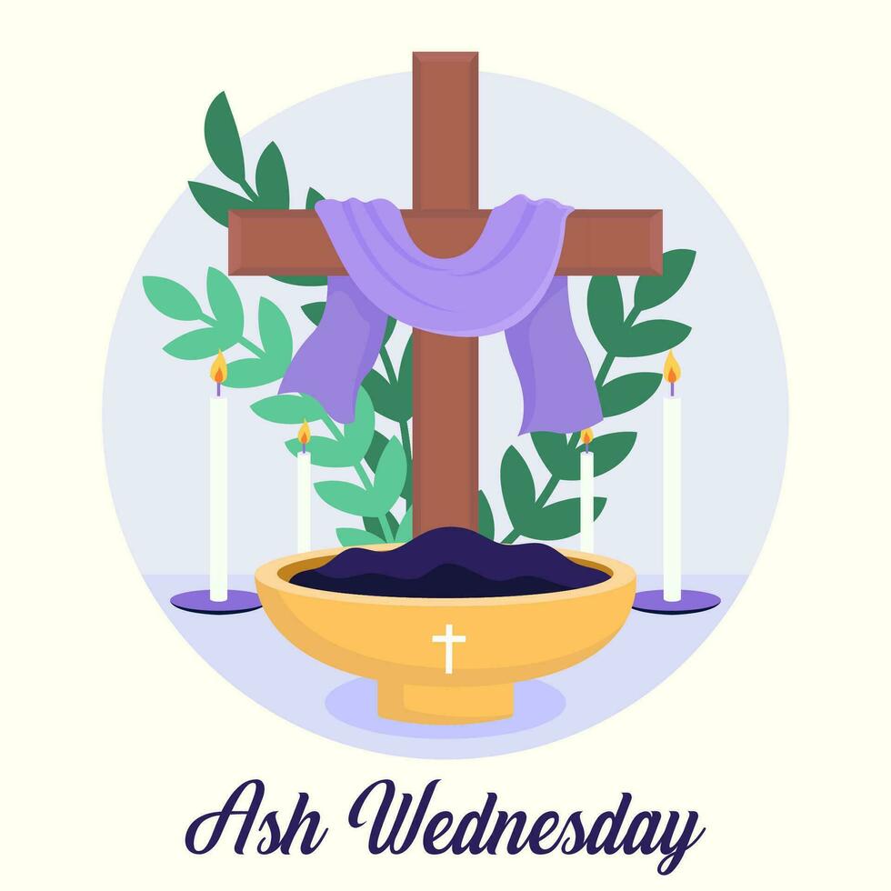 Vector illustration Ash Wednesday. The Day of Jamaica illustration vector background. Vector eps 10