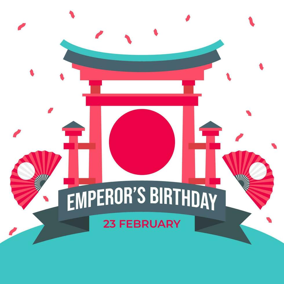 Vector illustration Emperor's Birthday. The Day of Japan illustration vector background. Vector eps 10