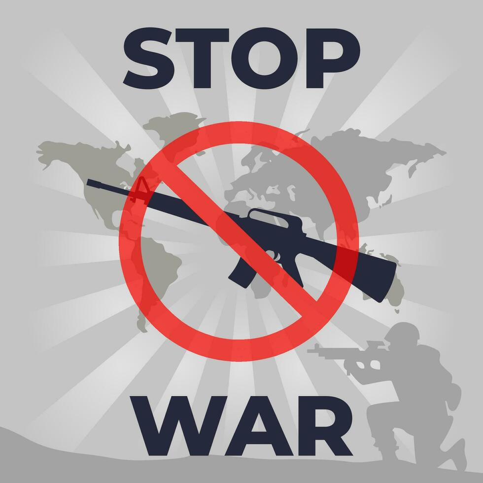 Vector illustration Stop the War. No war concept illustration background. Vector eps 10