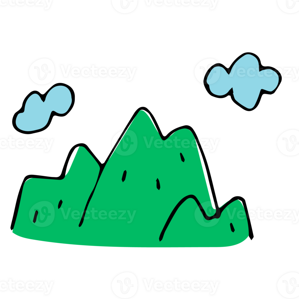 Camping doodle hand drawn png