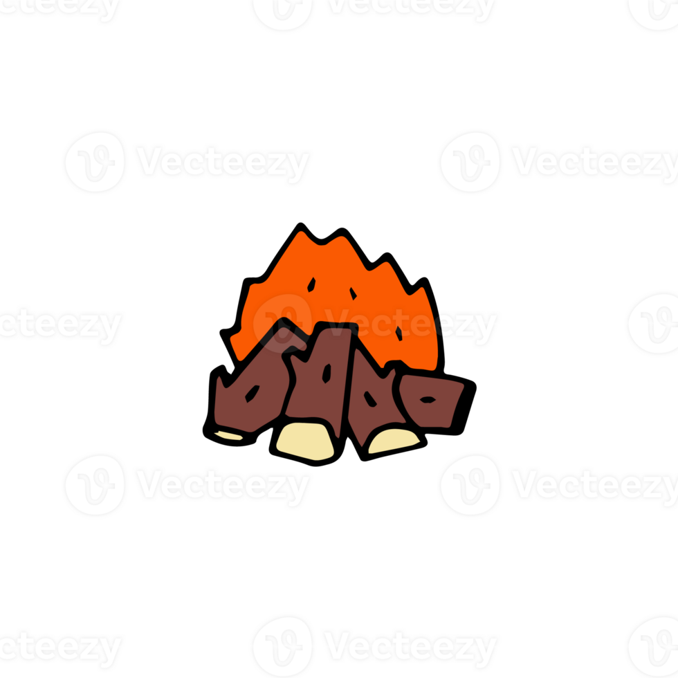 Camping doodle hand drawn png
