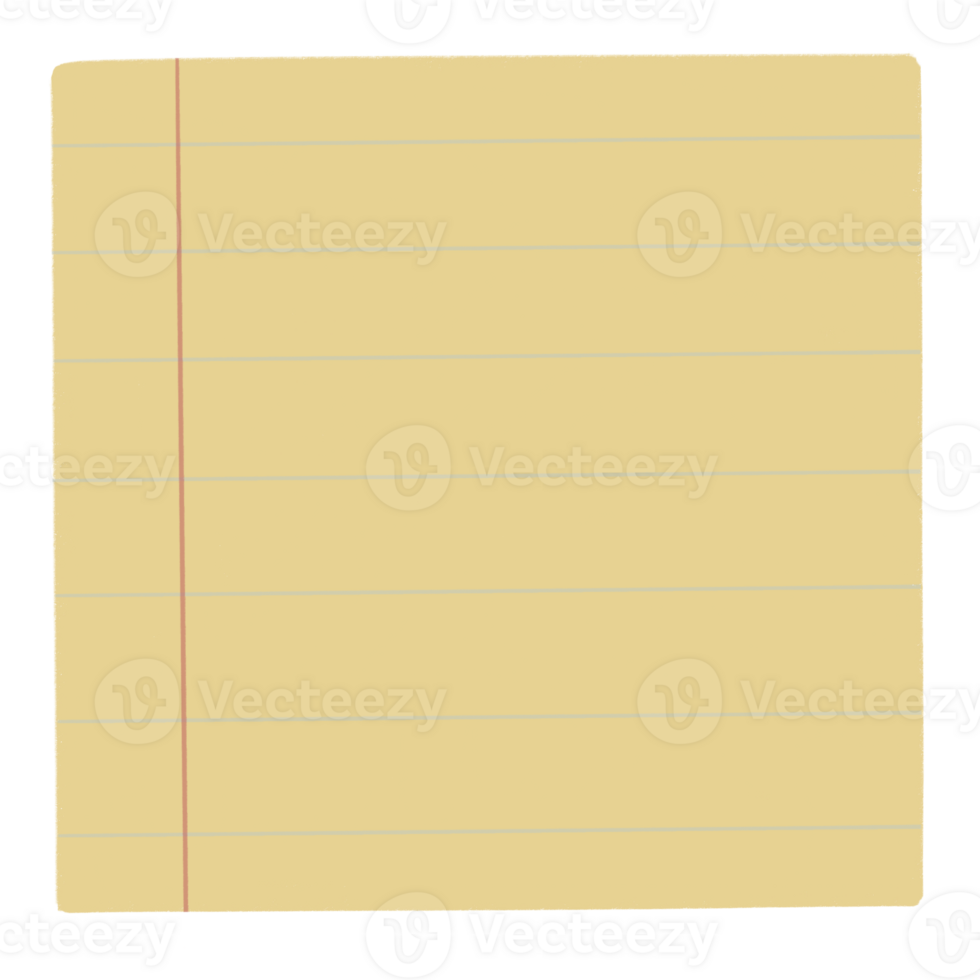 Yellow Lined Paper School And Student Element png