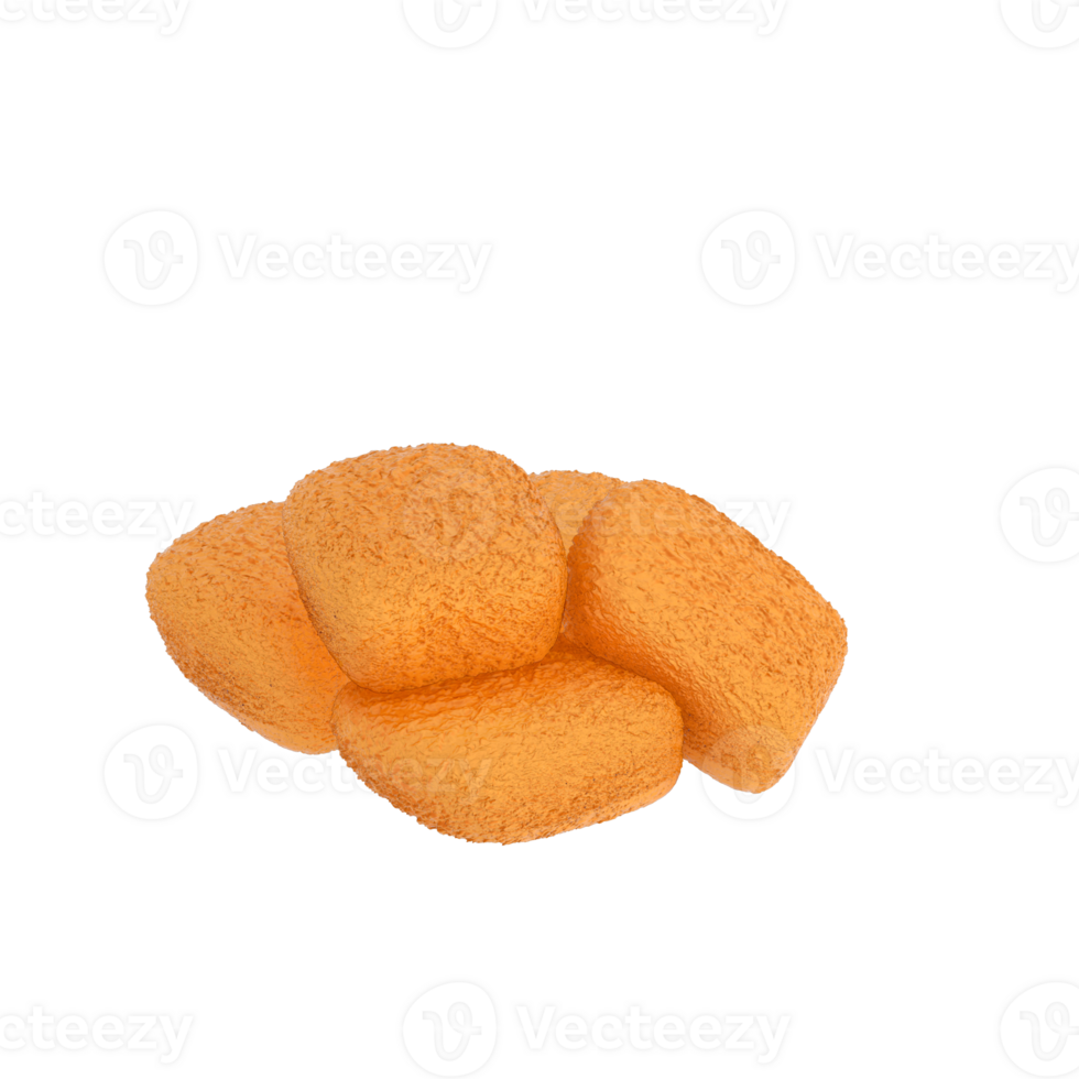 fast food menu 3d clipart, Crispy chicken nuggets png