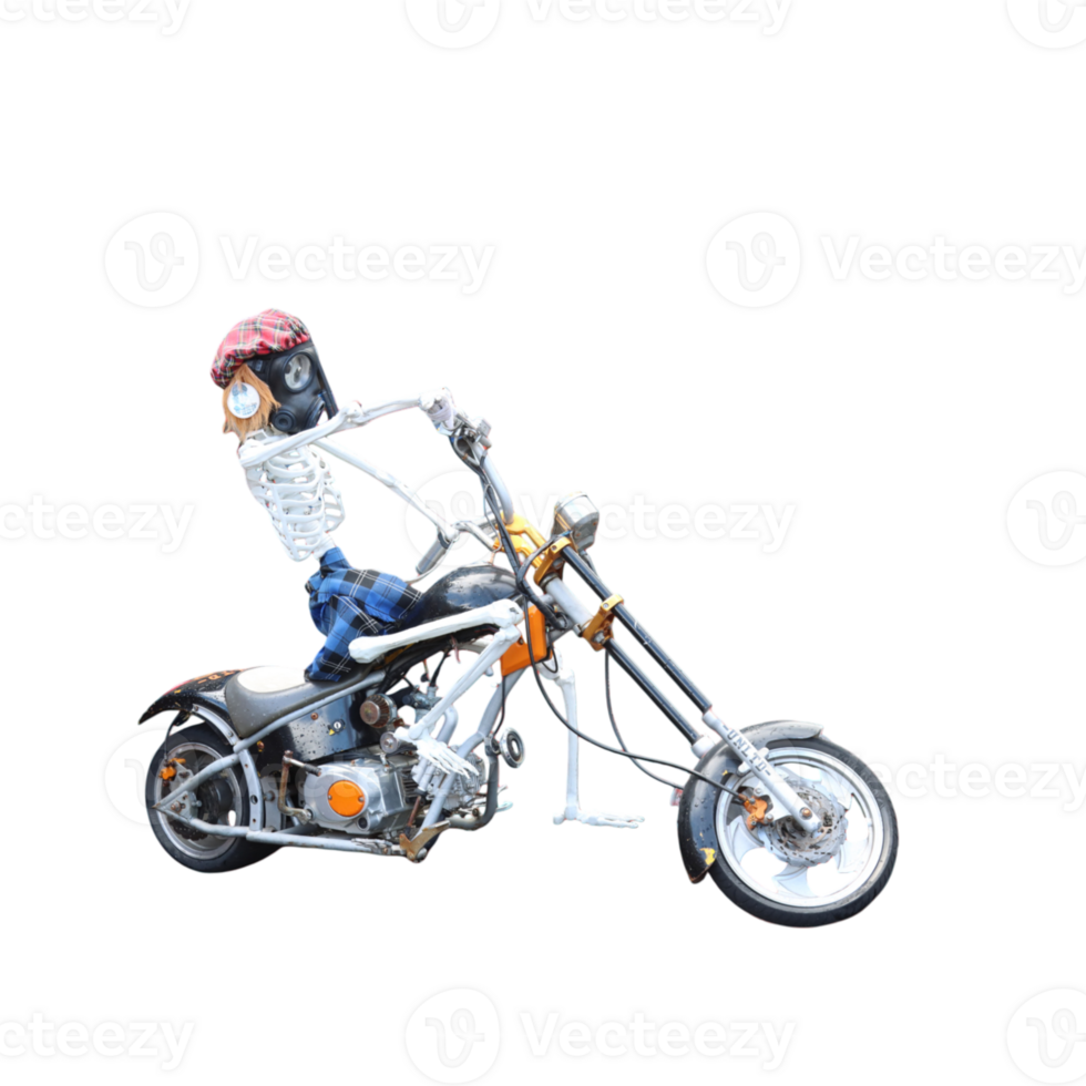 human skeleton on motorcycle png