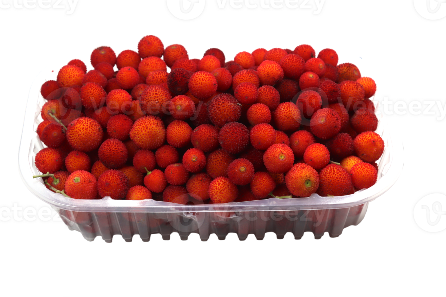 fruit of the strawberry tree plant in transparent tray 34916001 PNG