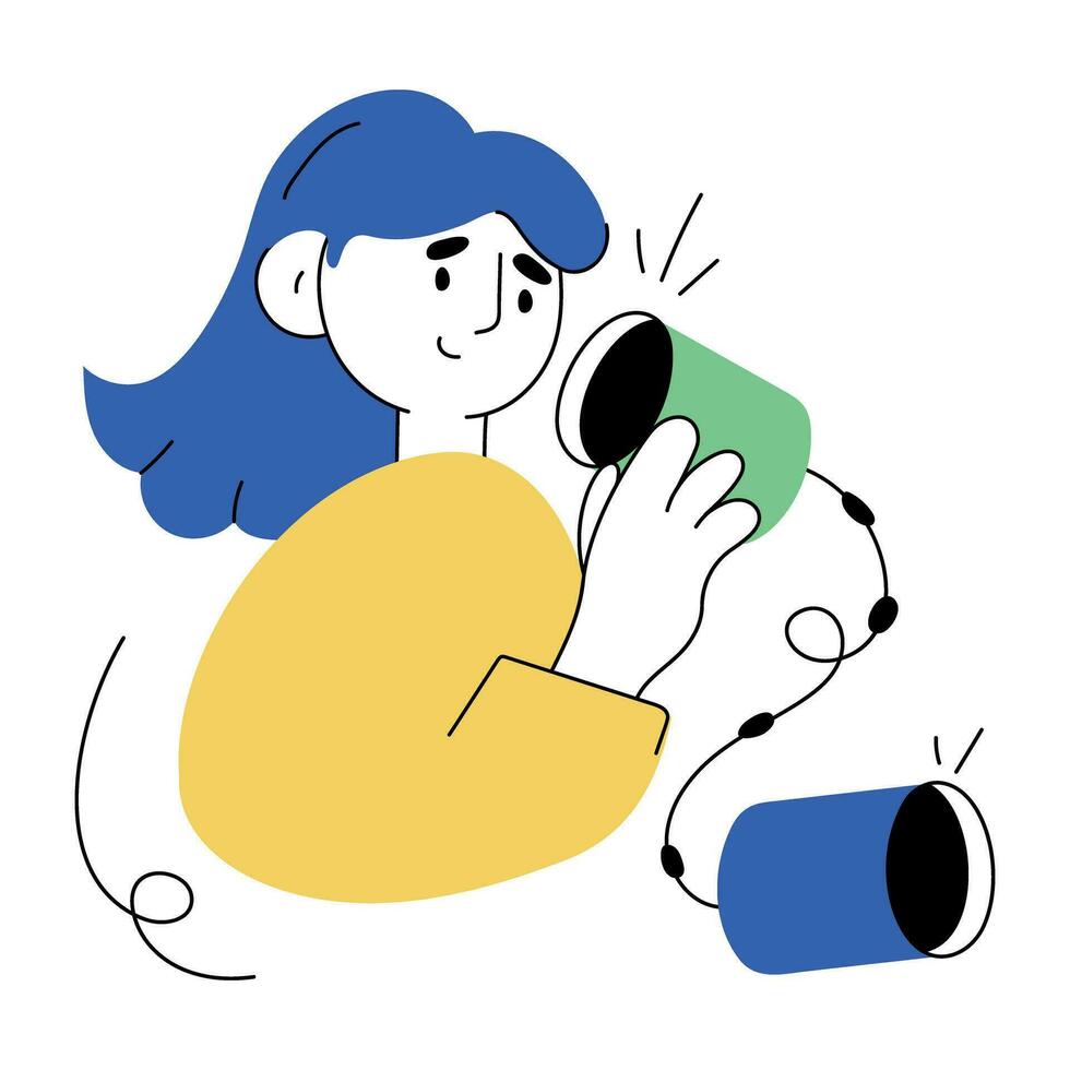 Trendy Cup Phone vector