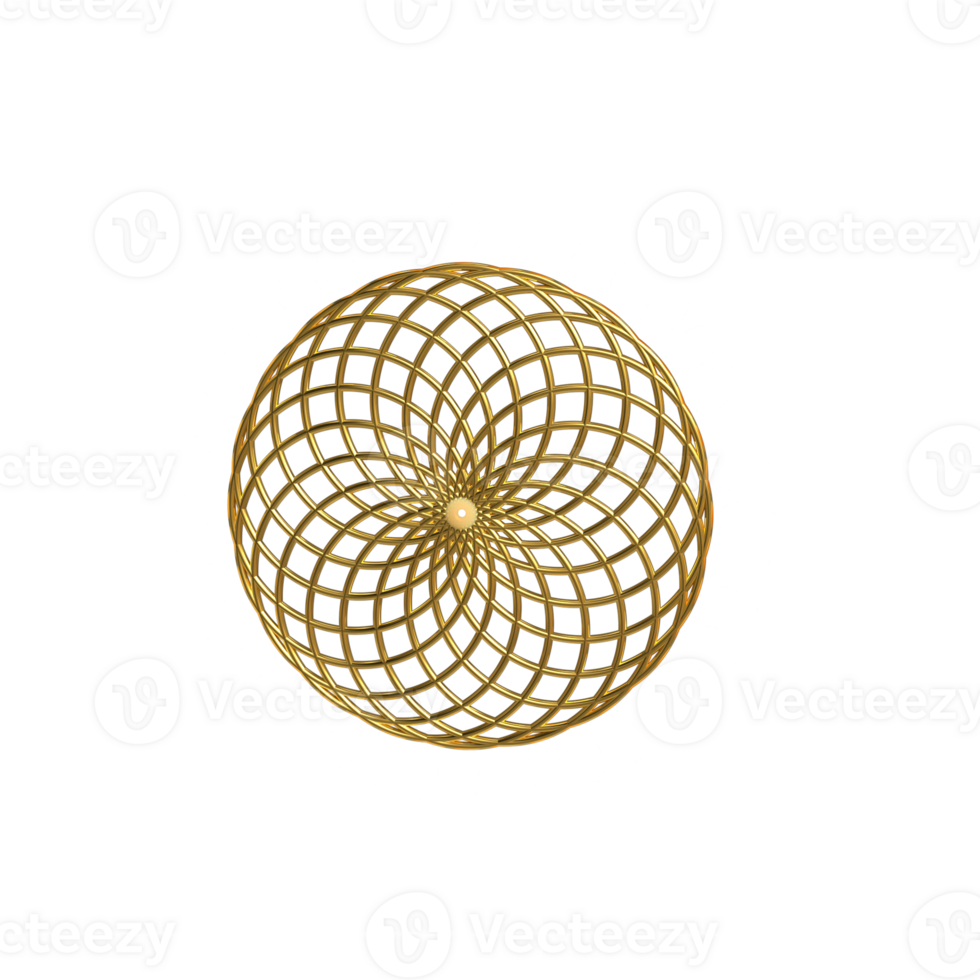 3d Geometric shape, circle design element rendering png