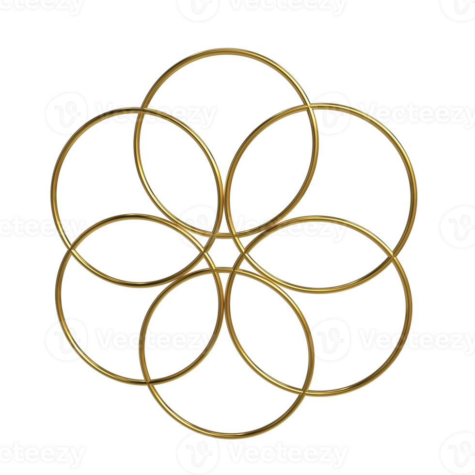 3d Geometric shape, circle design element rendering png