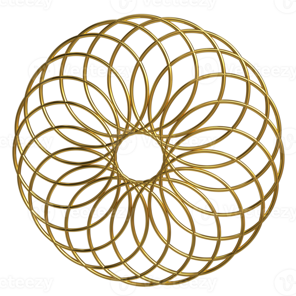 3d Geometric shape, circle design element rendering png