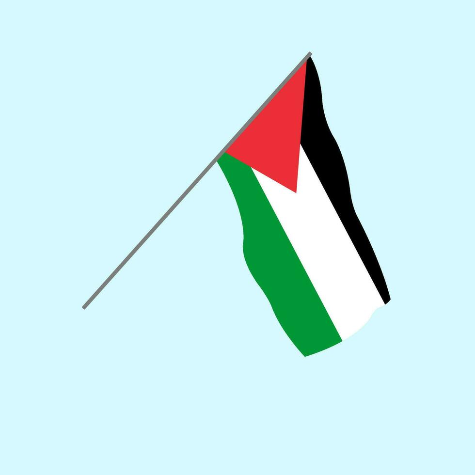 Flat Illustration Of Palestine Flag vector