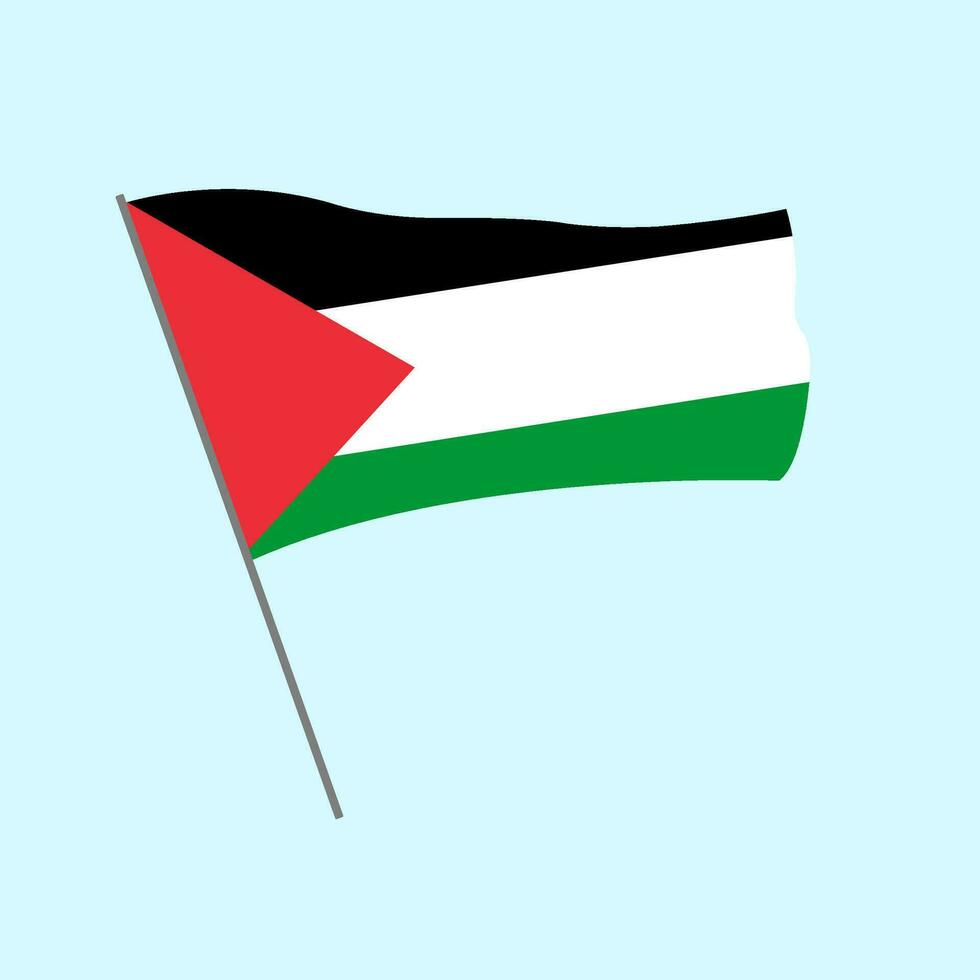 Flat Illustration Of Palestine Flag vector