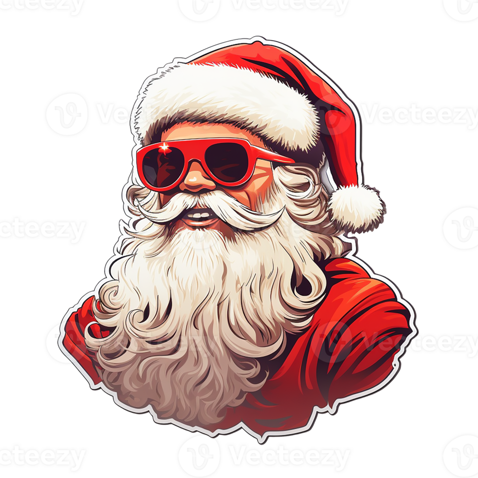 AI generated santa xmas on transparent background png