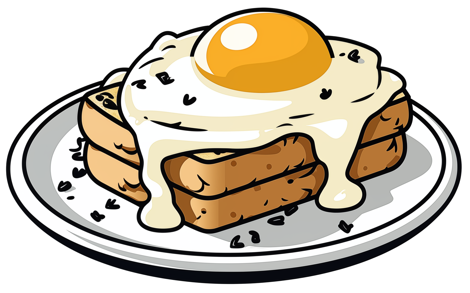 a dish of egg benedict and toast on transparent background 34916332 PNG