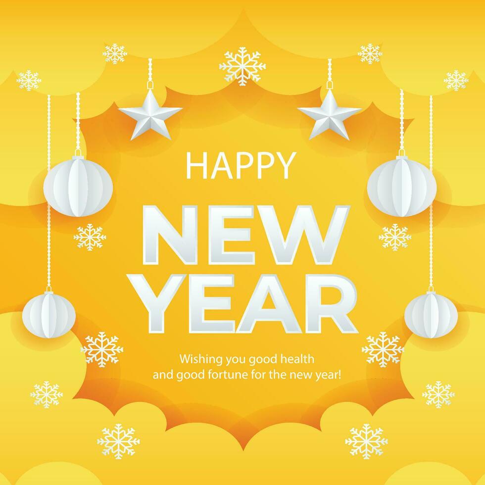 Vector happy new year invitation greeting