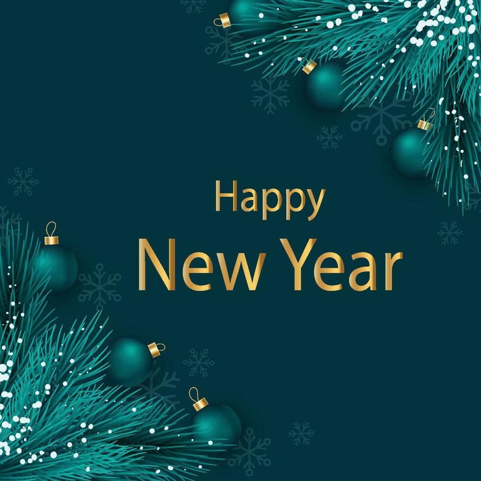 Vector happy new year invitation greeting