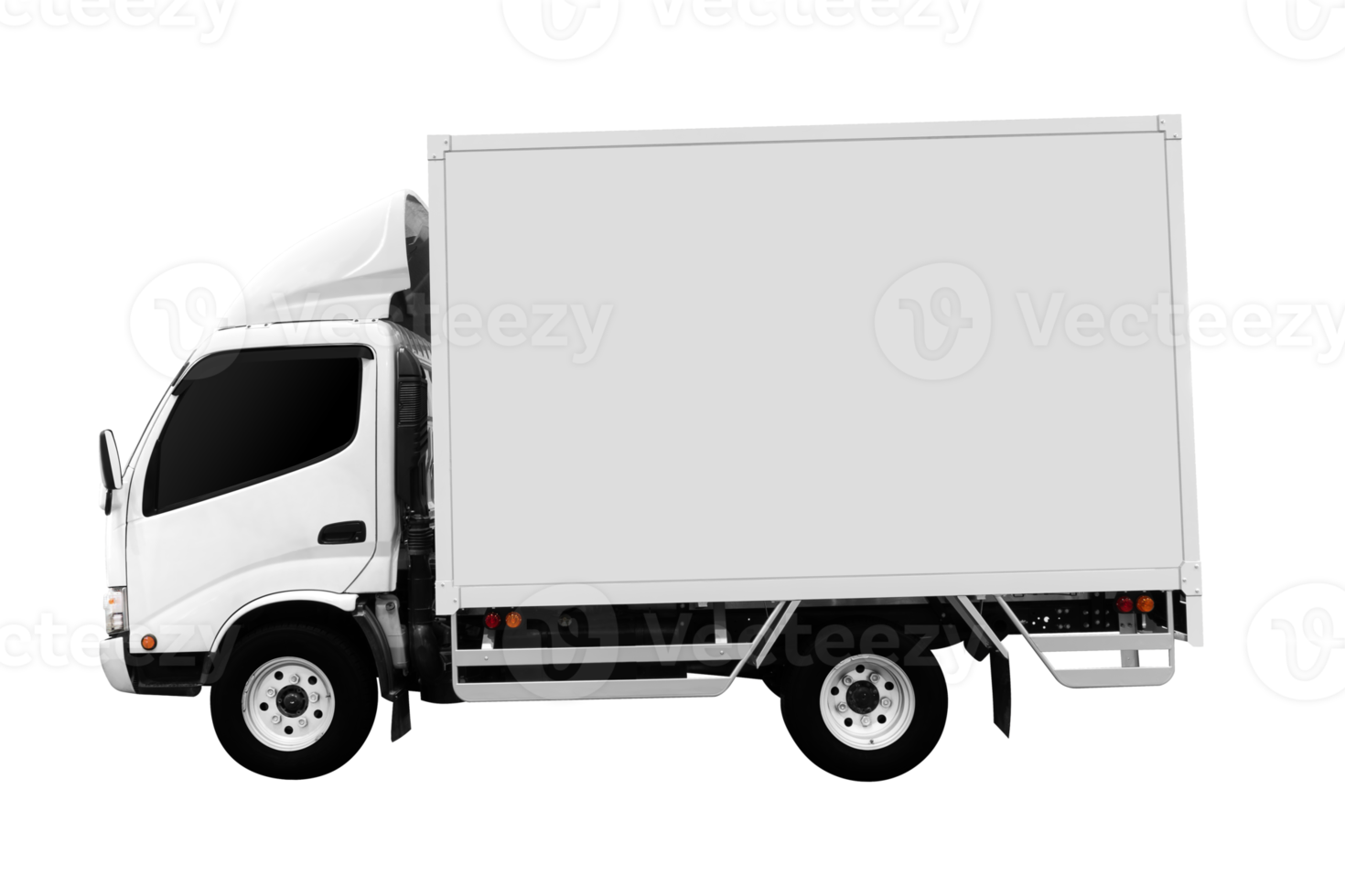 Side view white truck png