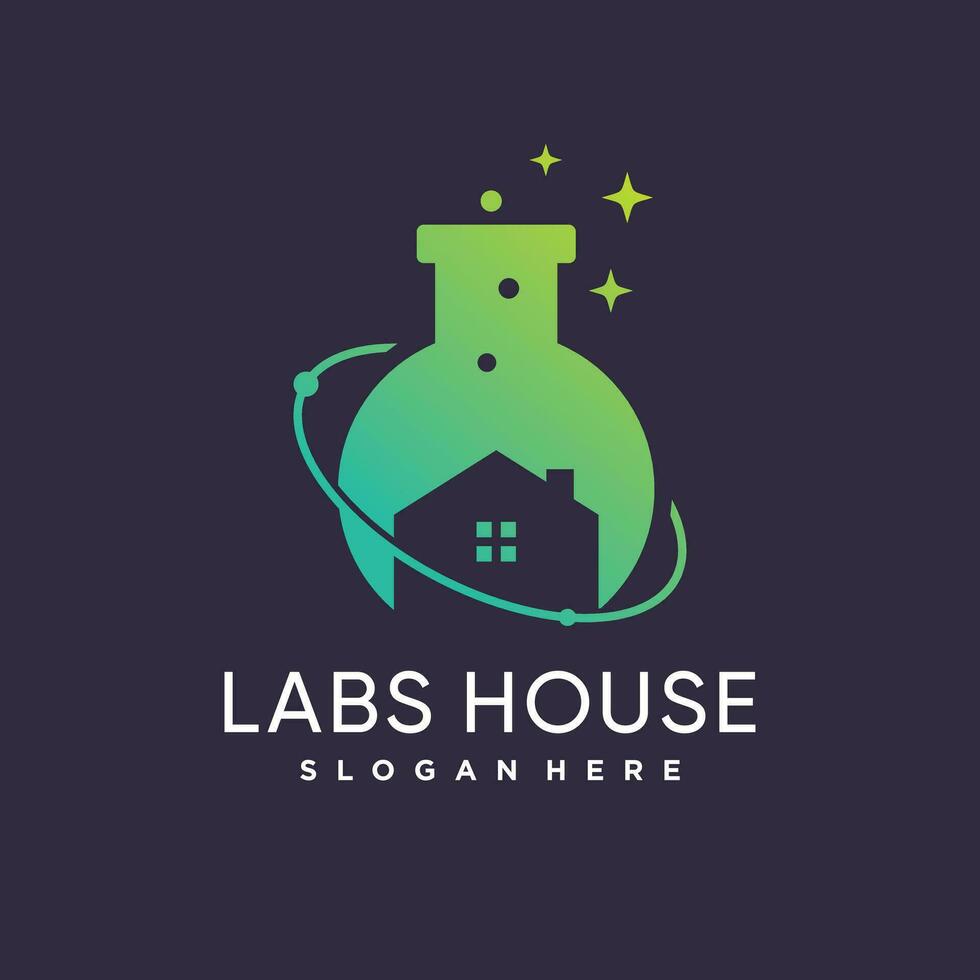 Labs house design element vector with creative concept for business person