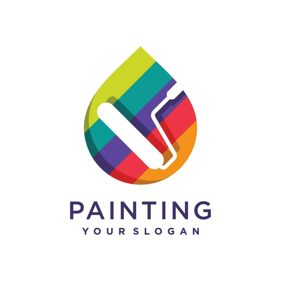 Paint house design element vector icon with creative idea for business person