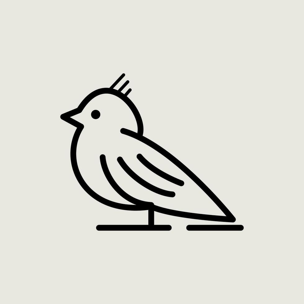 Single continuous line drawing of elegant seagull for nautical logo identity. Adorable seabird mascot concept for sea port symbol. Modern one line vector graphic draw design illustration