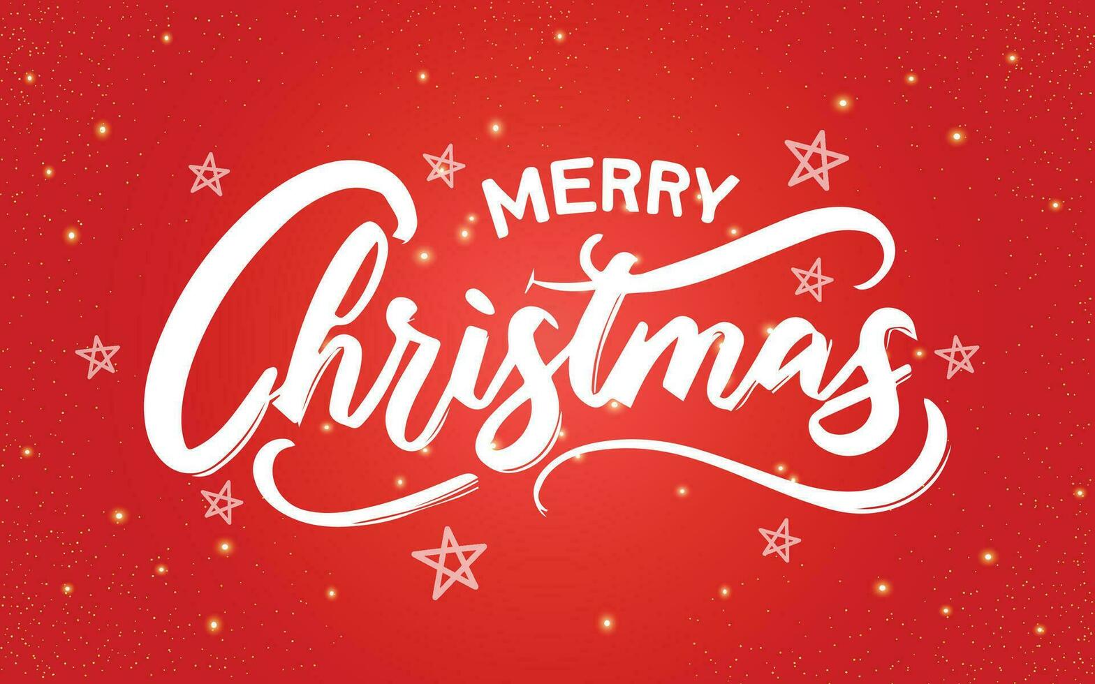 Beautiful text design of Merry Christmas on Red color background vector