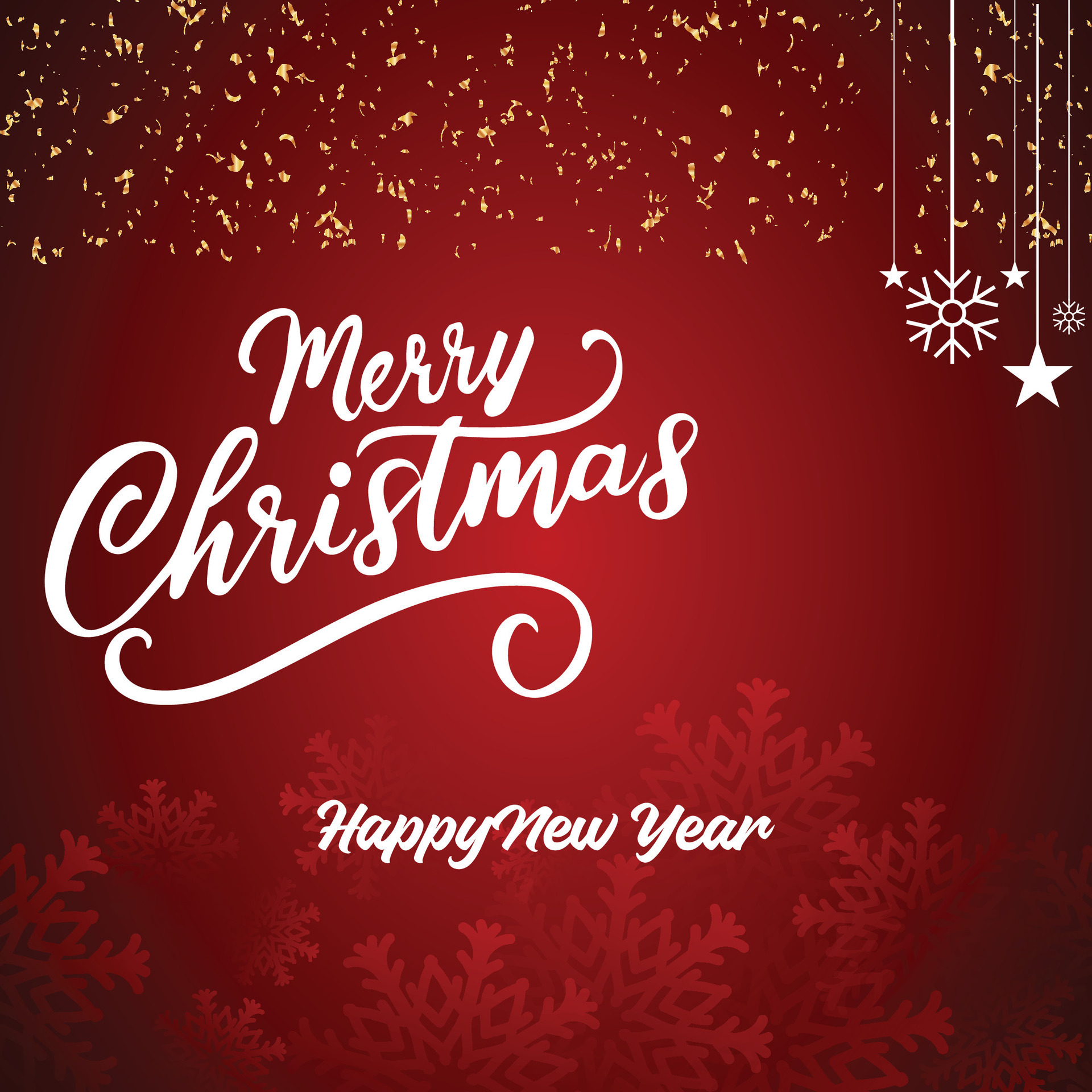 Merry Christmas and happy new year lettering 34917023 Vector Art at ...