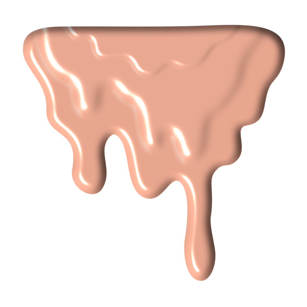 The beige liquid was dripping down. png