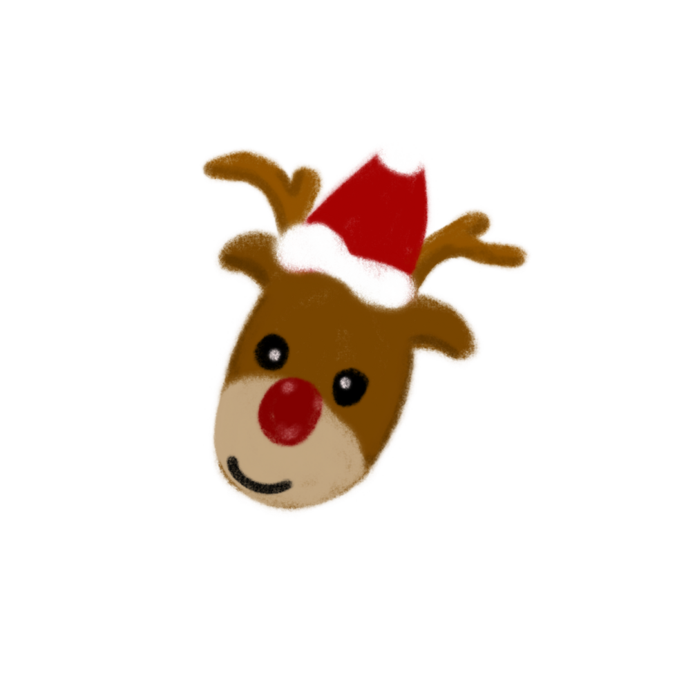 christmas reindeer catoon png