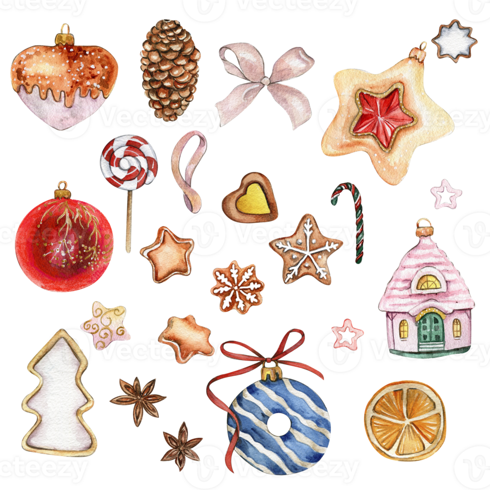 Set of elements for Christmas. png
