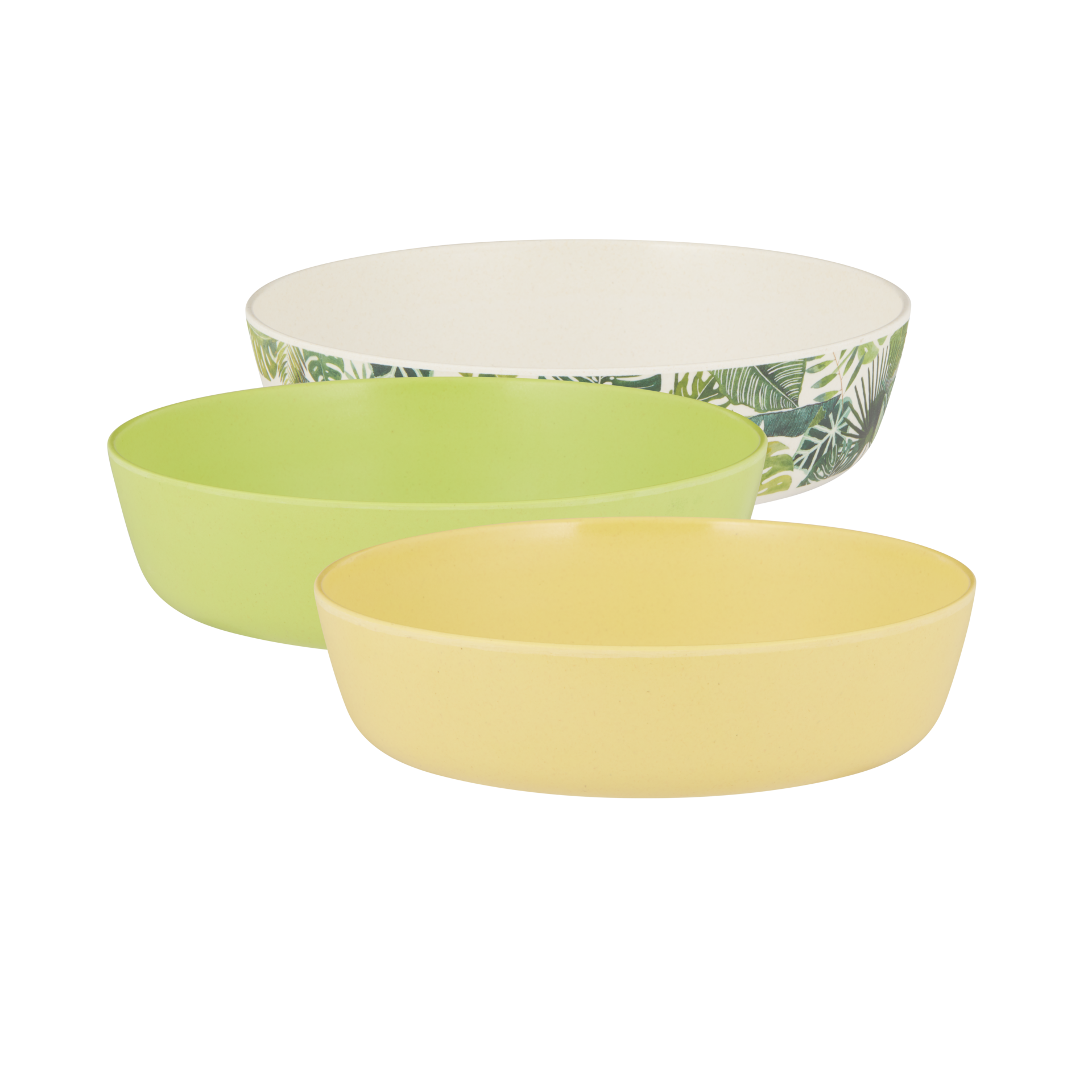 Plastic cups, various colors cut out isolated transparent background