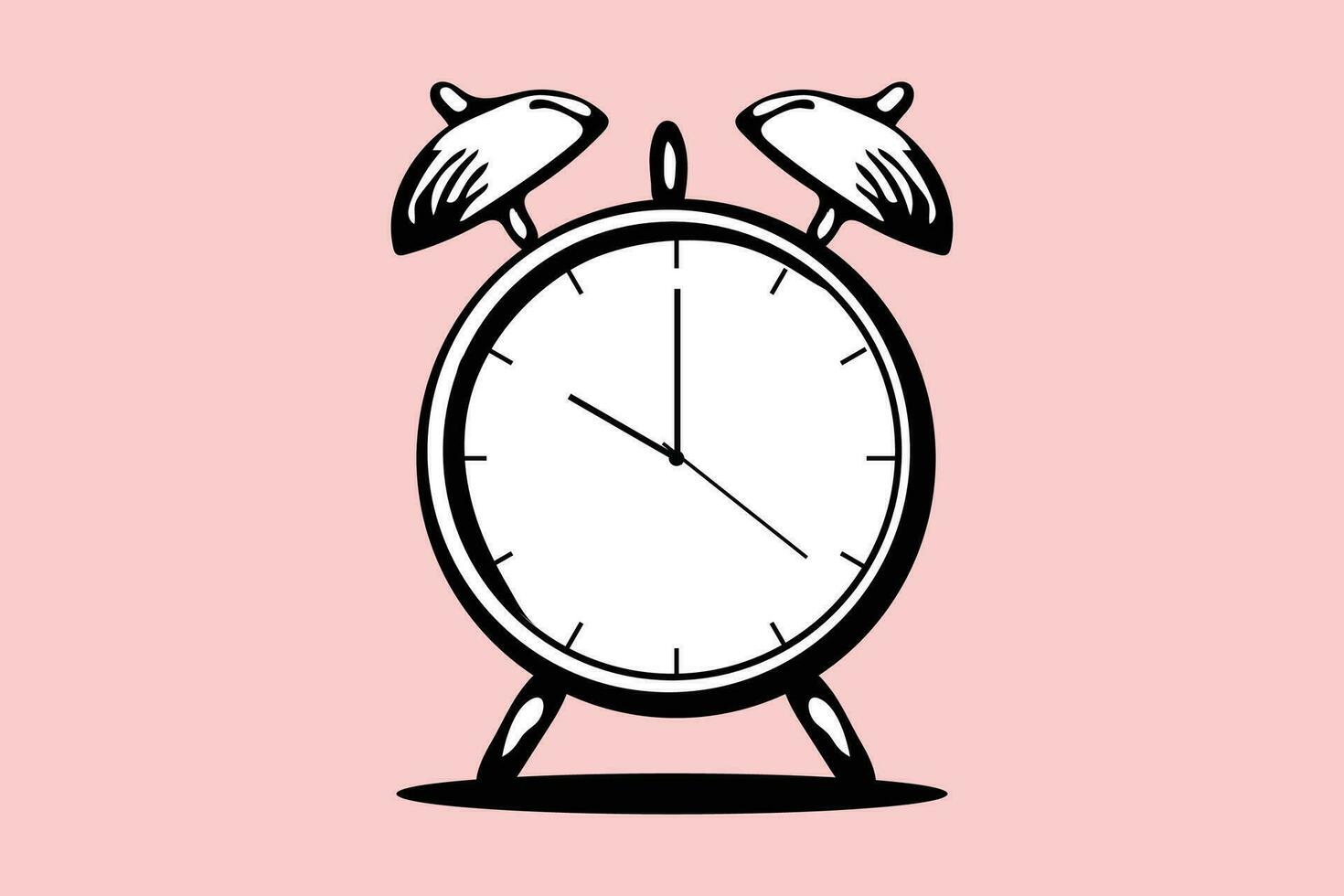 Alarm Clock silhouette vector illustration