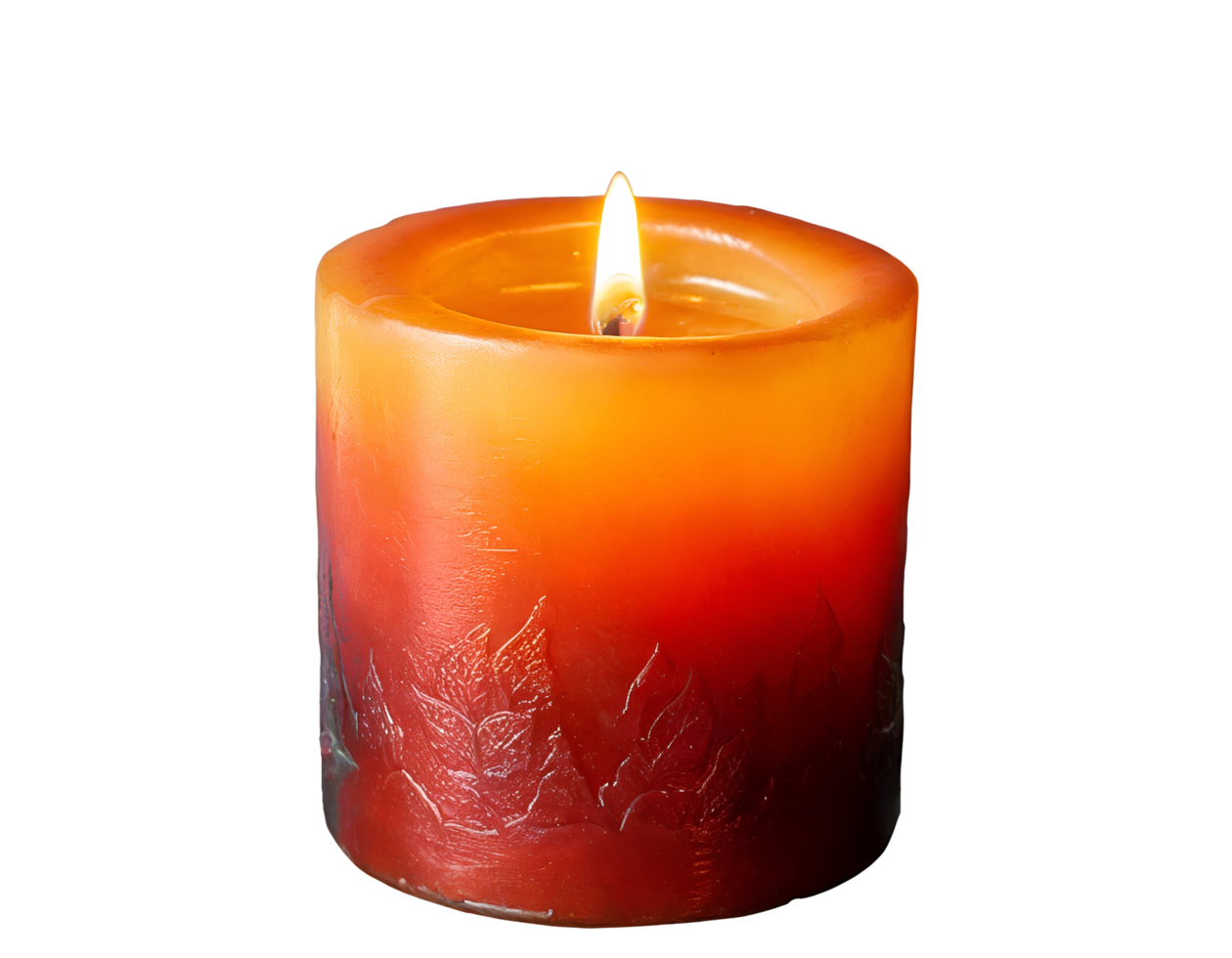 AI generated Decorative christmas candle. png