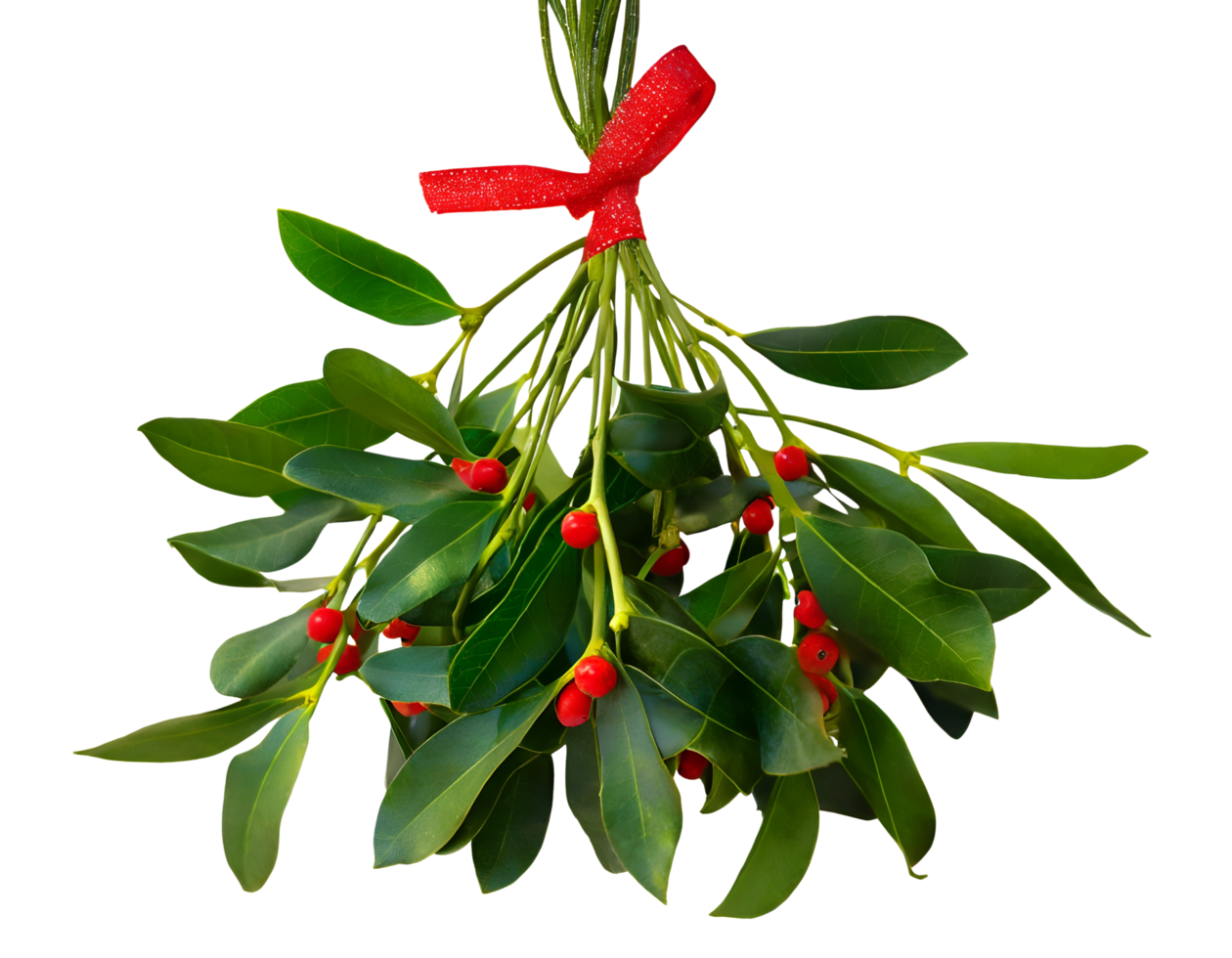 AI generated Mistletoe new year symbol. png