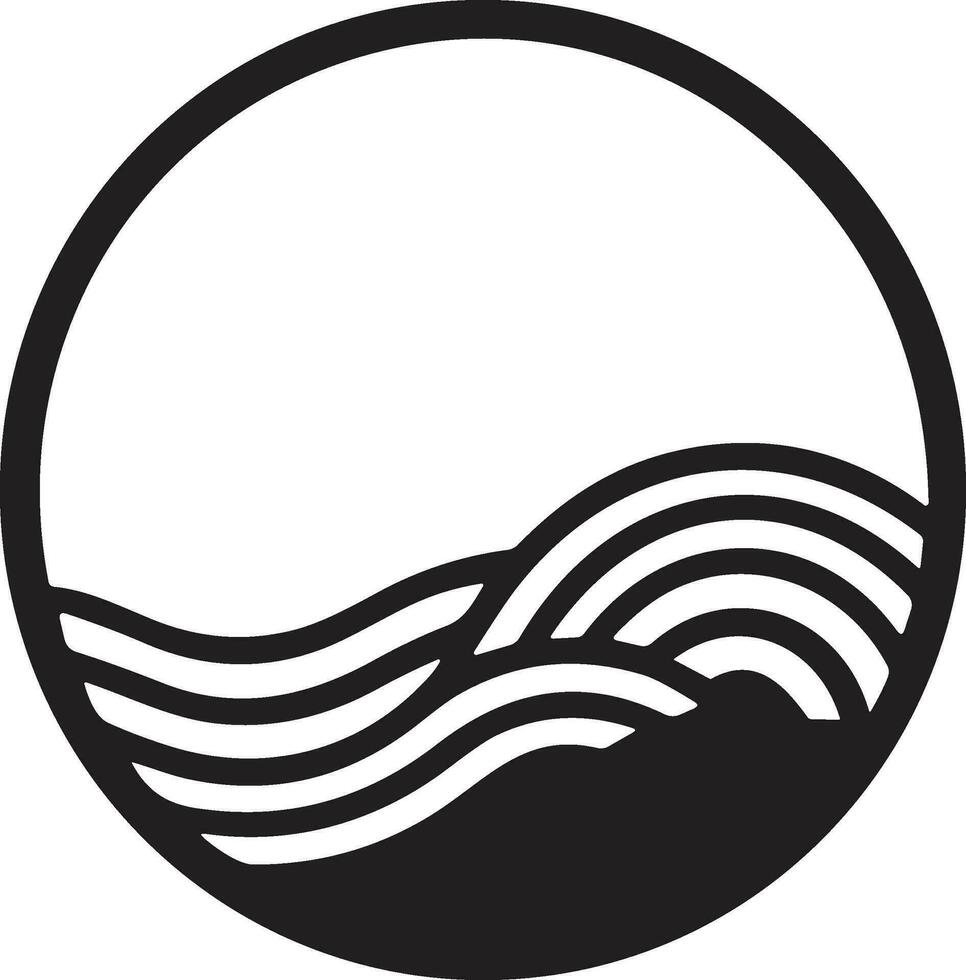 Mountain logo in tourism concept in minimal style for decoration vector