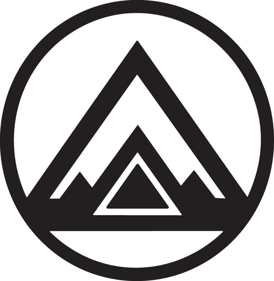 Mountain logo in tourism concept in minimal style for decoration vector