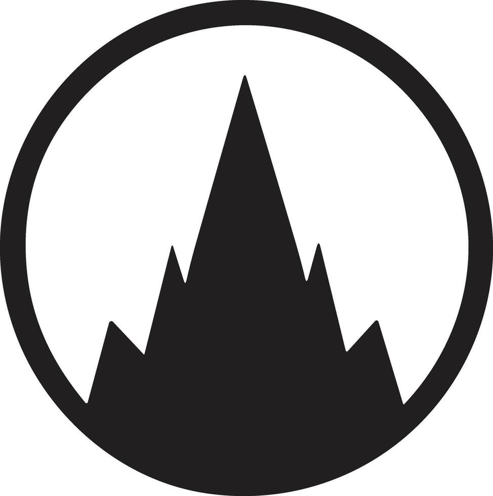 Mountain logo in tourism concept in minimal style for decoration vector