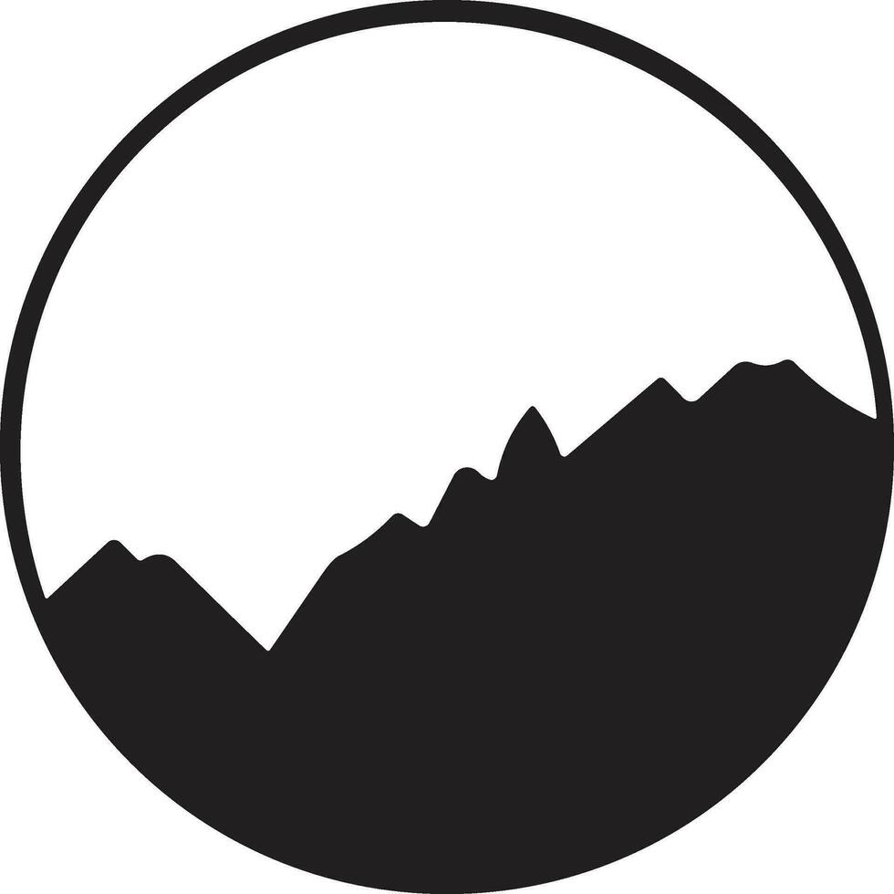 Mountain logo in tourism concept in minimal style for decoration vector