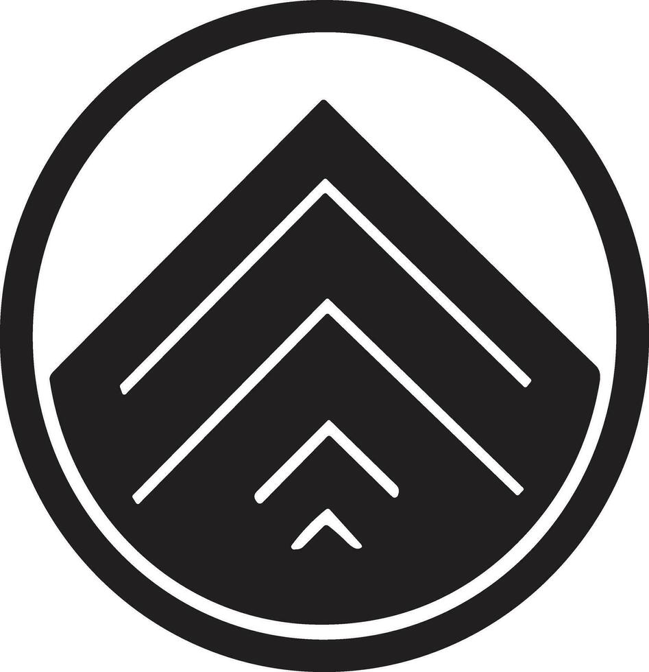 Mountain logo in tourism concept in minimal style for decoration vector