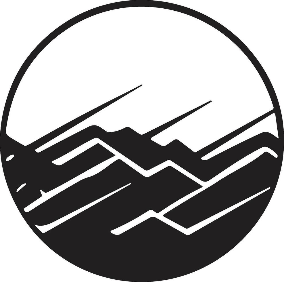 Mountain logo in tourism concept in minimal style for decoration vector