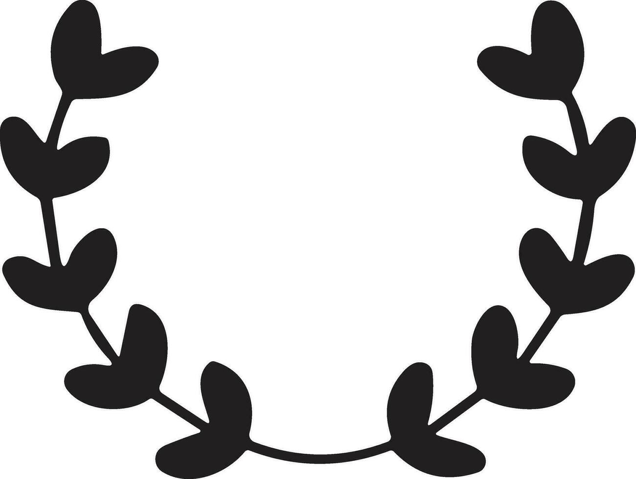 Hand drawn floral wreath logo for decoration vector