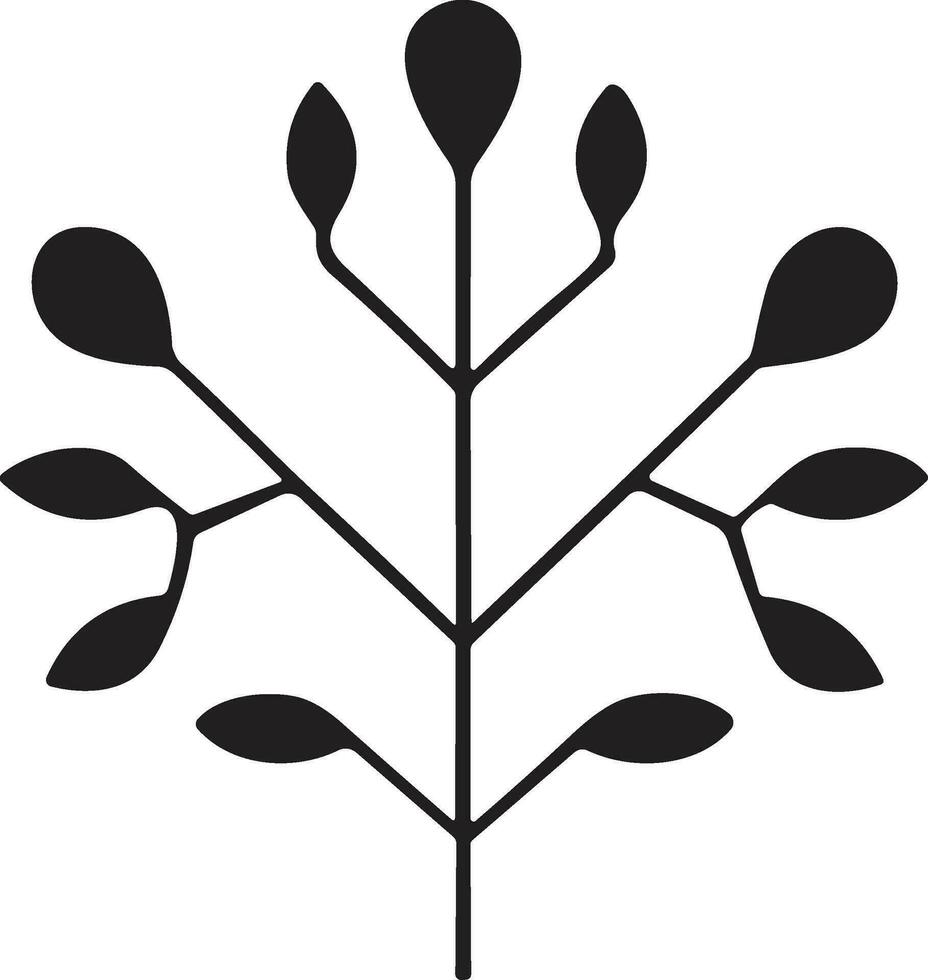 Flower or leaf logo in a minimalist style for decoration vector