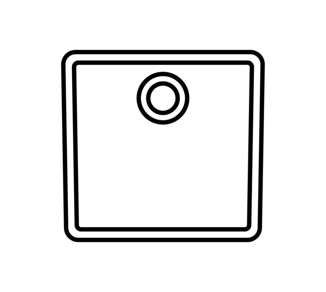 término análogo cuerpo peso escala icono. mecánico escala. contorno objeto aislado en blanco antecedentes. icono para web. vector