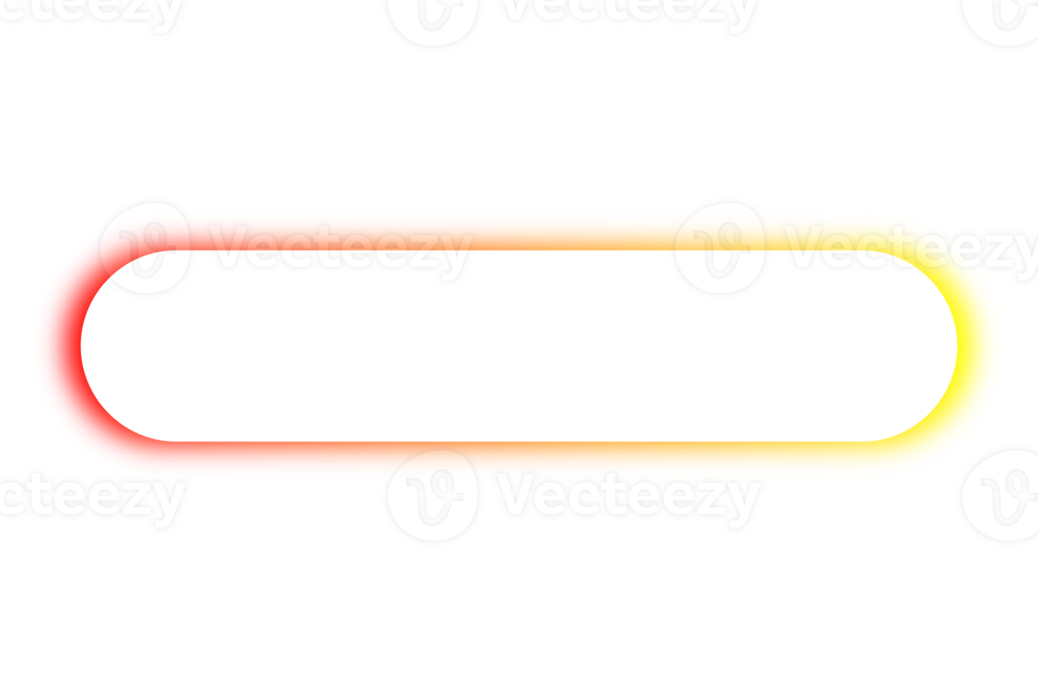 Neon orange frame on transparent background png