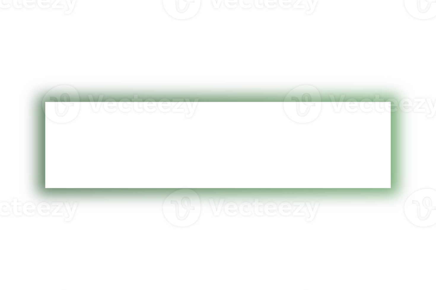 Neon green rectangle frame on transparent background png