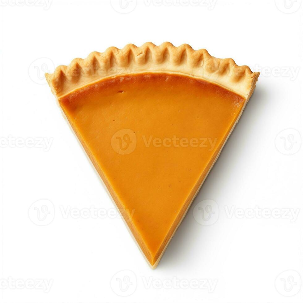AI generated A savory Cornish pasty portion top view isolated on white background photo