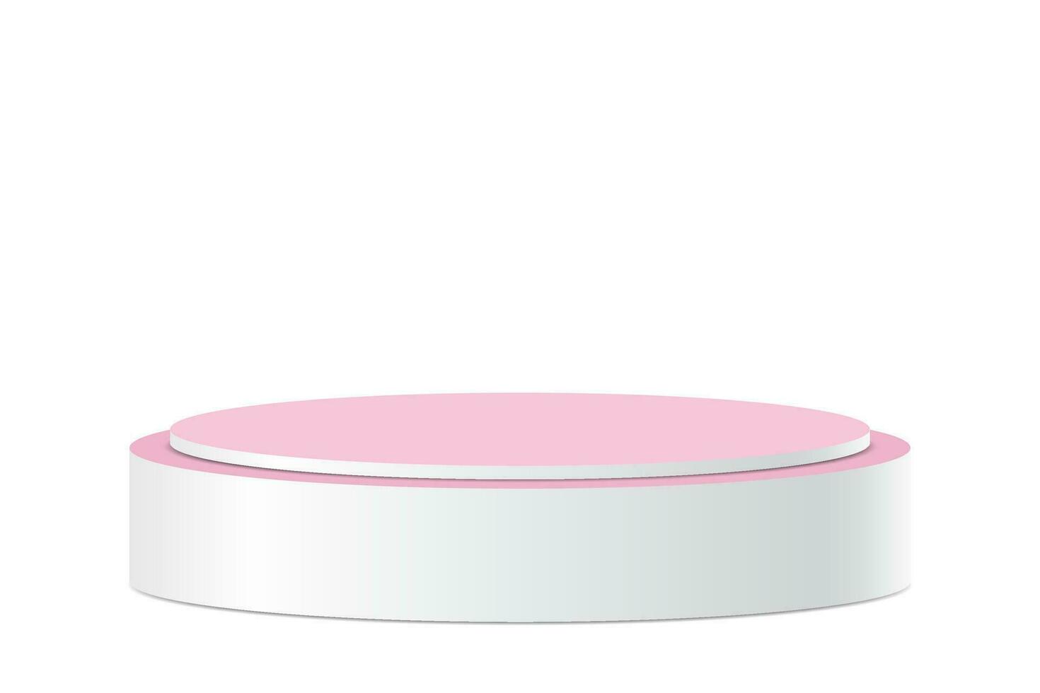 pedestal for displaying pink and white products vector