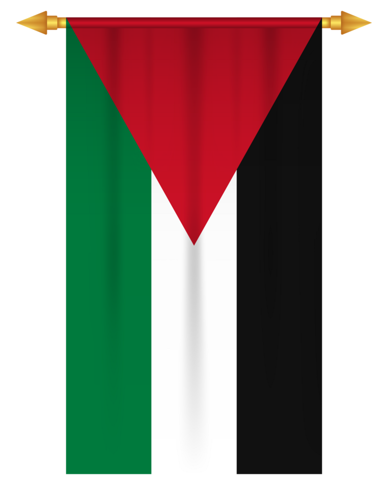 Palestine drapeau verticale fanion isolé png