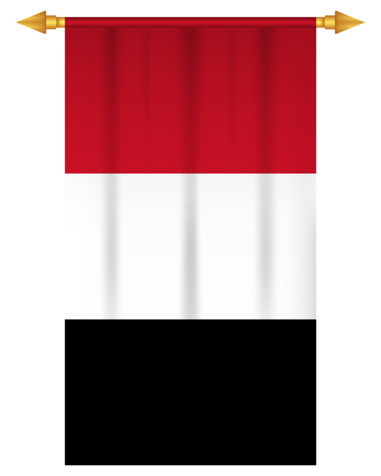 Yemen bandera vertical banderín aislado png